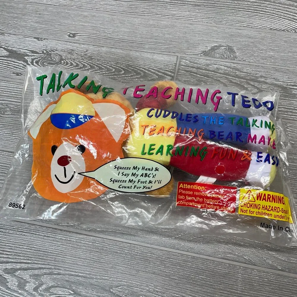 Vintage Dream Products Talking Teching Teddy Bear Plush Learning Educational Toy